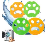 XURJUMI 4 Piezas Quitapelos para Mascotas Lavadora Bolas de Lavado Reutilizables Quita Pelo Gato Atrapador de Pelo de Silicona Elimina el Pelo en Secadora y Lavadora