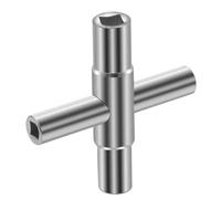 XURJUMI Llave Cuadrada, 4 Vías, Dimensiones Interiores 6,5 Mm/7 Mm/8 Mm/9 Mm, Llave De Ventilación, Llave De Armario Para Caja Eléctrica, Gas, Agua, Contador De Electricidad, Caja De Armario