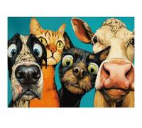XURLEQ - Rompecabezas de 1000 piezas para adultos, rompecabezas divertido y desafiante, divertido rompecabezas de animales, juego familiar, gran idea de regalo, acabado mate premium, 27.56 x 19.68