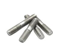 Xuro 1/2/5pcs M3 M4 M5 M6 M8 M10 M12 304 Barra de rosca de doble extremo de acero inoxidable Barra de rosca de doble extremo de pernos de doble extremo(170mm,M5 (5pcs))