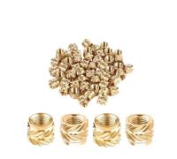 Xuro 100/10PCS Tuerca termofusible moleteada de latón M1-M8