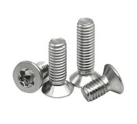 Xuro 5/10/50pcs M1.4.6 M2.5 M3 M4 M5 M6 CM Torx De Seis Lóbulos Tornillo Plano De Cabeza Contrasumergida 304 A2-70 Acero Inoxidable GB2673(16mm,M2.5 50pcs)