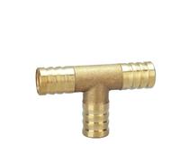 Xuro Accesorio De Tubería Púas Latón, Codo Recto, Forma TYX, Conector 2, 3 Y 4 Vías For Tubos Agua Cobre 6 Mm A 19, 8, 10, 14, 16(T 3 WAY,19mm Barb)