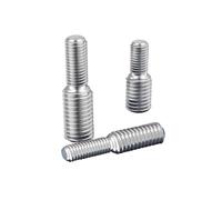Xuro Adaptador de Rosca de Acero Inoxidable 304 A2 Macho a Macho M3 M4 M5 M6 M8 M10 M12 M14 M16 a M20, Perno de Transferencia de Doble Cabeza(1Pcs,M8x25-M16x25)