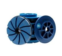 Xuro Almohadillas de pulido de 4 pulgadas con cierre de caracol for moler mármol, granito, Panel de mesa de hormigón, muela de borde de 100mm, 7 Uds.(50)