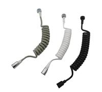 Xuro Baño Inodoro Socio Manguera de ducha Resorte ajustable Tubo blando Pistola rociadora for agua fría y caliente Cable telefónico(1.5 creamy-white)