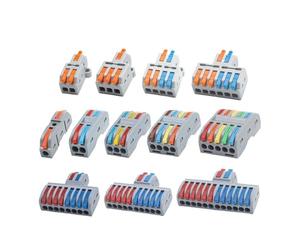 Xuro Conector de Cable rápido, bloque de terminales eléctricos de empuje, conectores de Cable de empalme Universal, 5 uds.(SPL-122)