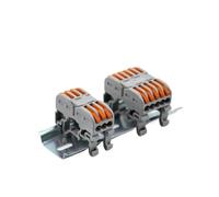 Xuro Conector de carril Din eléctrico de alambre, tipo de corte, conector de Cable de cableado compacto Universal rápido, bloque de terminales de empuje 3(453,50PCS)