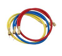 Xuro Kit de manguera carga CA 0,9 a 1,8 m, accesorios baja pérdida for refrigerante R134A, R12 y R22, manómetro colector aire acondicionado(1.2M 2500psi)