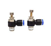 Xuro Lote de 10 racores neumáticos SL6-1 de 1/8"-6 mm for válvula de mariposa, control de reducción de presión, regulador SL6-01, SL8-02, SL6-02(10PCS SL10-04)