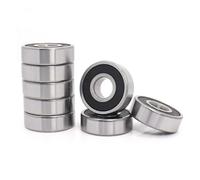 Xuro Rodamiento de bolas de ranura profunda con sello metálico ABEC-5 608 6200 6201 6202 6203 6204 6205 6206 6207 6208 ZZ 2RS, 12 x 32 x 10 mm, 10 unidades(Black,6202 15X35X11MM_ABEC 1)