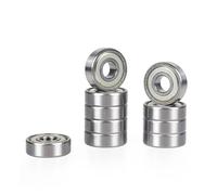 Xuro Rodamiento de bolas de ranura profunda con sello metálico ABEC-5 608 6200 6201 6202 6203 6204 6205 6206 6207 6208 ZZ 2RS, 12 x 32 x 10 mm, 10 unidades(Silver,6202 15X35X11MM_ABEC 3)