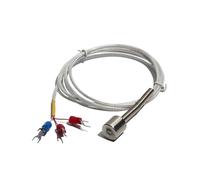 Xuro Sensor de alta temperatura con atracción magnética PT100, sonda magnética fuerte niquelada RTD de súper adsorción, cable de 0,5/1/2 m(Cable L 2m)