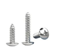Xuro Tornillos autorroscantes de cabeza de acero inoxidable 304, M2, M3, M3.5, M4, M5 y M6, con cabeza de hongo empotrada en cruz, de 10 a 50 unidades(20mm,M4 (20pcs))