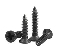 Xuro Tornillos autorroscantes de cabeza plana avellanada de acero al carbono negro, M1, M1.2, M1.4, M1.5, M2, M2.6, M3, M3.5, M4, M5, 100/50/20 unidades(4mm,M3 (50pcs))