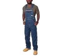 XUSAI Salopas De Los Hombres Denim Bib General Moda Relajado Ajuste Robusto Jeans General Ajustable Trabajo Bib Mono,Azul,L