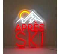 Xusdamyj Après-Ski Neon Schild, Après-Ski Social Club Neon Schild, Apres Ski Wanddekoration, Vintage Schild Après Ski Dekor, Ski Wanddekoration, Geschenk für Skiern
