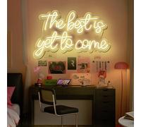 Xusdamyj Cartel de neón con texto en alemán «Das Beste kommt noch kommt noch », con cita motivacional para la recepción de bodas, decoración del hogar, neón