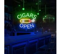 Xusdamyj Cigarros abiertos neón signo puros bar signos pub signo bar abierto neón luz hombre cueva decoraciones