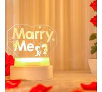 Xusdamyj Conviértete en mí luz nocturna LED romántica noche para propuesta decoraciones boda fiesta San Valentín lámpara de novia