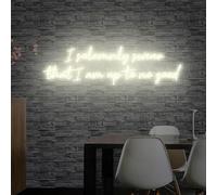 Xusdamyj Juro solemnemente que no tengo hasta ningún buen letrero de neón LED luz signo espacio patio hogar decoración de pared arte, regalo para ella, caracteres de neón personalizados, luz de neón