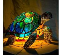 Xusdamyj Lámpara de noche LED de tortuga marina, serie de perros de resina, arte lindo tema de mascotas, decoración vintage del hogar, regalo divertido para el amor de mascotas
