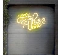Xusdamyj Letrero luminoso de neón con texto en inglés "Alles Gute zum Vatertag", decoración de fondo para fiesta del día del padre, letrero LED "Bester Papa"