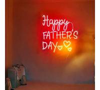 Xusdamyj Luz de neón para el día del padre, letreros de neón personalizados para regalo para papá, arte del día del padre, decoración para fiestas familiares, regalo para papá