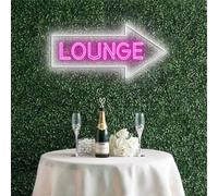 Xusdamyj Señal de neón VIP Lounge, cartel de club, tienda LED Bar Pub, luz de neón para salón