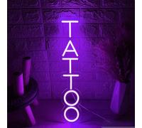 Xusdamyj Tatuaje de neón, tatuaje Studio Neon schild para tienda de tatuajes, oficina, neón, decoración de pared, luz de neón, regulable, luz LED de salón de tatuajes, tatuaje artista, letrero de neón