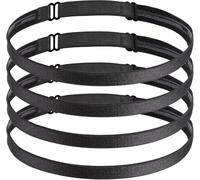 Xushengsheng 4 piezas elásticas deportes Headbands Anti-Slip Running Sweatband Mini fútbol Hairbands Adjustable Yoga Headwear Men and Women Outdoor Sports Accessories