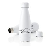 Xusilimo Botella Reutilizable de Acero Inoxidable 700 ml con Tapón de Seguridad - Ideal para Niños y Adultos, Ligera y Resistente (No me da la vida gato)