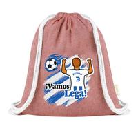 Xusilimo Mochila Infantil de Cuerdas en Algodón Reciclado, Ligera y Resistente, Perfecta para Regalos, Colegio y Excursiones, Diseño Único para amantes de futbol (Leganes, Azul, Chica)