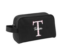 Xusilimo Neceser con Diseño Inicial - Guarda tu Maquillaje - Accesorios de Baño - Unisex - Niños y Adultos - Práctico para Todos (Inicial Vichy, Negro)