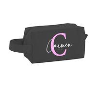Xusilimo Neceser con Diseño Inicial - Guarda tu Maquillaje - Accesorios de Baño - Unisex - Niños y Adultos - Práctico para Todos (Natural)