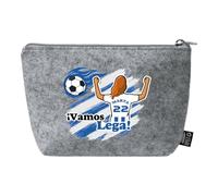 Xusilimo Neceser de Fieltro RPET Personalizable con Cremallera - 22x14 cm, Ligero y Reciclable, Perfecto para Regalos Útiles, Eventos Especiales, Regalo Futbol (Leganes, Chica)
