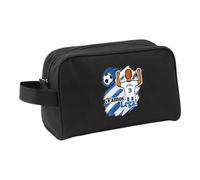 Xusilimo Neceser Infantil Negro de Fútbo| Ideal para Niños, Diseño Exclusivo, Práctico y Divertido para Llevar Material Escolar y Accesorios Viajes y Actividades Diarias (Chico, Negro, Leganes)