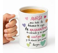 Xusilimo Taza Personalizada de Cerámica 350 ml. Tazas Originales para Regalar Regalo Único para Cumpleaños, Navidad, Día del Padre, Día de la Madre (Que todo lo bueno te siga)