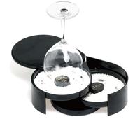 Xusxes Borde de Cóctel para Fiesta de Bar Borde de Azúcar Borde de Cristal de 3 Niveles Caja de Sal de Cóctel Sal Rimmer de Borde de Vidrio Margarita Salt Rimmer