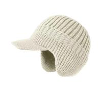 XUTCEKOUYR Gorro de Invierno con Orejeras de Punto, cálido y con ala Larga, Ideal for Actividades al Aire Libre. Perfecto for papá.(Beige)