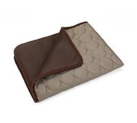 XUTCEKOUYR Ice Silk Cooling Pad for Dogs Summer Self Cooling Mat, Portable Kennel Bed, Non-Slip Breathable Pet Cool Pad Small Medium Cats(Brown,XL 100x70 cm)