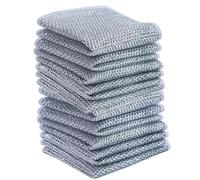 xutong 10 Pieces Paño Multifuncional de Alambre,para húmedo y seco,Paño de Malla de Alambre Trapos Cocina para Limpieza de Reutilizables, Metal Wire Rag para Lavar Platos Wire Dishwashing Rags