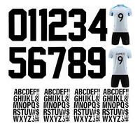 xutong 147 piezas de letras y números para planchar, pegatinas de 8 pulgadas de alto, letras de 2 pulgadas de alto para deporte, camiseta de fútbol, camiseta de equipo de béisbol (negro)