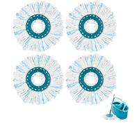 XUTONG 4 piezas para Leifheit Twist Disc Mop Ergo Recambio Fregona Kit, sistema de 2 fibras Rotomop Clean Twist Disc Mop Active recargas, cabezal de repuesto de microfibra apto para todos los suelos
