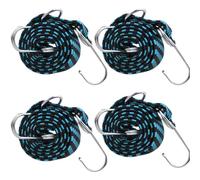 XUTONG Pulpos Elasticos con Ganchos,4 Piezas1m Ajustable Tensores Correas de Amarre elásticas con Ganchos，Tensores de Equipaje,Ajustable Cuerda Elastica para Moto Camping Toldo,Azul.