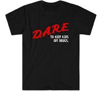 XUTSE Dare to Keep Kids Off Drugs Men's T Shirt Casual Graphic Tops Black L