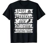 XUTSE Limited Retro Norse Mythology and Viking Saying Best Daddy T Shirt Black XL