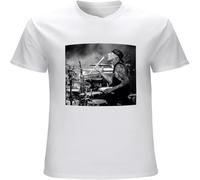 XUTSE Men's God Save Me Travis Barker T Shirt Casual Retro Comfortable Vintage Gift Short Sleeve Tees White XL