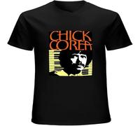 XUTSE Men's & Soft Cotton Chick Corea Vintage T Shirt Short Sleeve Funny Top Black XL