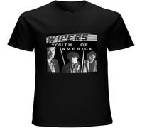 XUTSE Men's Wipers T Shirt Youth of America Casual Retro Comfortable Vintage Gift Tees Black M